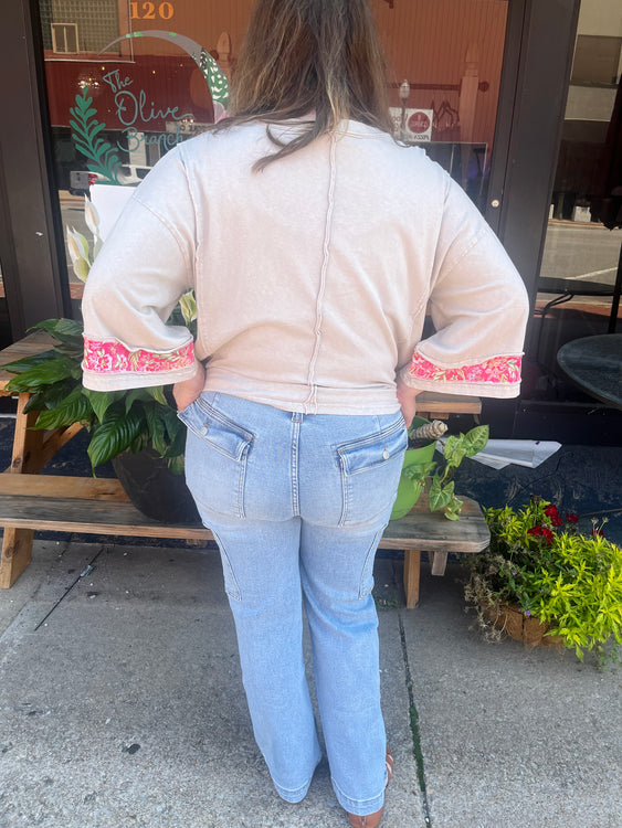 Judy Blue HW Cargo Wide Leg Jeans - Regular Sizes