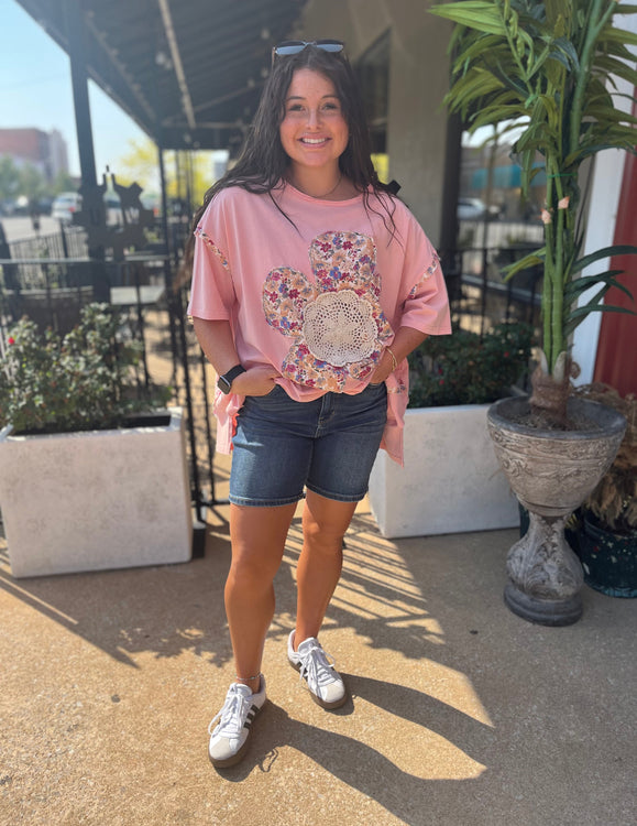 Judy Blue HW Bermudas with Back Flap Pockets - Plus Sizes