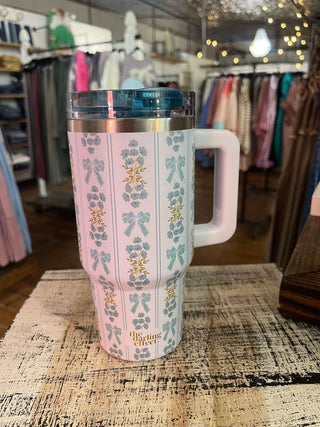 Darling Effect 20oz Lifestyle Flip Straw Tumbler Oh So Fancy Blue