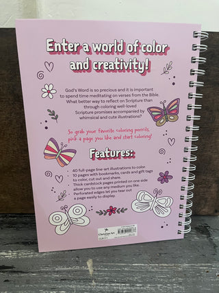 Christian Art Gifts Coloring Book Spiral Favorite Bible Verses