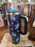 Darling Effect 40oz Lifestyle Flip Straw Tumbler Endless Daydream Navy