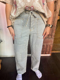 Easel Washed Denim Striped Twill Pant - Regular Sizes