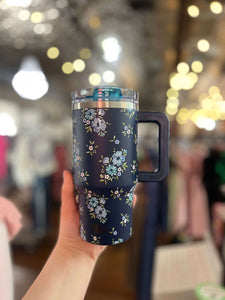 Darling Effect 20oz Lifestyle Flip Straw Tumbler Endless Daydream Navy