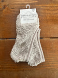 World's Softest Socks Cozy Footsie OS Taupe Socks