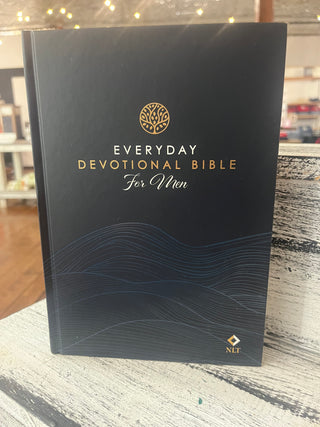 Christian Art Gifts Devotional Bible NLT for Men Hardcover