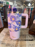 Darling Effect 20oz Lifestyle Flip Straw Tumbler Bouquet Beauty Purple