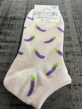 World's Softest Socks Garden Low Eggplant Socks