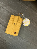 Darling Effect Mustard Woven Keychain Wallet