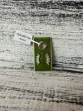 Splendid Iris Gold Curved Baguette Stud Earrings