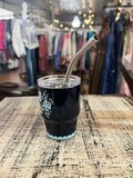 Darling Effect 2oz Tiny Tumbler Garden Blooms Navy