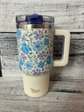 The Darling Effect 20oz Lifestyle Flip Straw Tumbler Secret Garden Blue