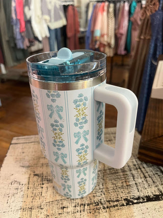 Darling Effect 20oz Lifestyle Flip Straw Tumbler Oh So Fancy Blue