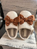 The Darling Effect Fuzzy Slippers - Betty Bow Fall Flora M/L
