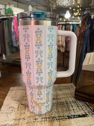 Darling Effect 40oz Lifestyle Flip Straw Tumbler Oh So Fancy Blue
