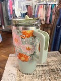 Darling Effect 20oz Lifestyle Flip Straw Tumbler Bouquet Beauty Sage