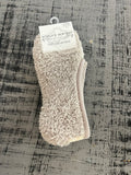 World's Softest Socks Cozy Footsie OS Taupe Socks