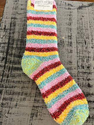 World's Softest Socks Garden Cozy Crew Blossom Multi Socks