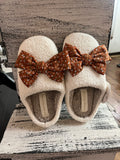 The Darling Effect Fuzzy Slippers - Betty Bow Fall Flora M/L