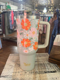 Darling Effect 40oz Lifestyle Flip Straw Tumbler Bouquet Beauty Sage