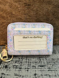 Darling Effect Petal Parade Blue Zip Around Wallet