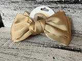 The Darling Effect Satin Bow Claw Clip Beige