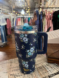 Darling Effect 20oz Lifestyle Flip Straw Tumbler Endless Daydream Navy