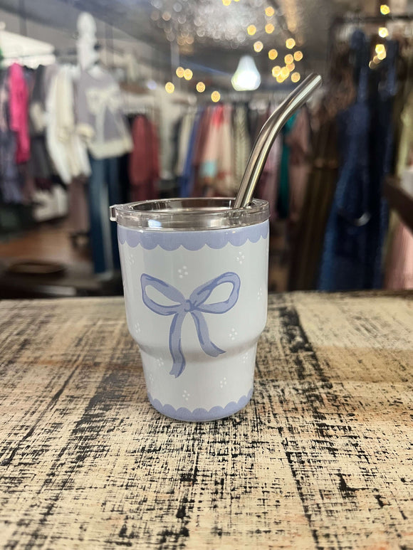 Darling Effect 2oz Tiny Tumbler Bow Blue