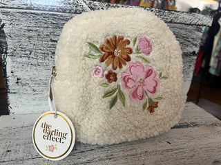 The Darling Effect Teddy Pouch Square Dainty Floral Pink
