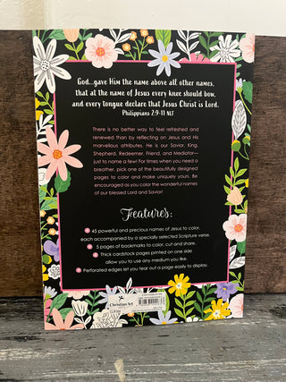 Christian Art Gifts Coloring Book Names of Jesus