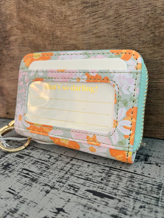Darling Effect Bouquet Beauty Sage Zip Around Wallet