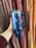 Darling Effect 40oz Lifestyle Flip Straw Tumbler Endless Daydream Navy