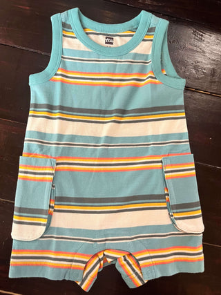 TEA Collection Patina Cargo Pocket Tank Baby Romper