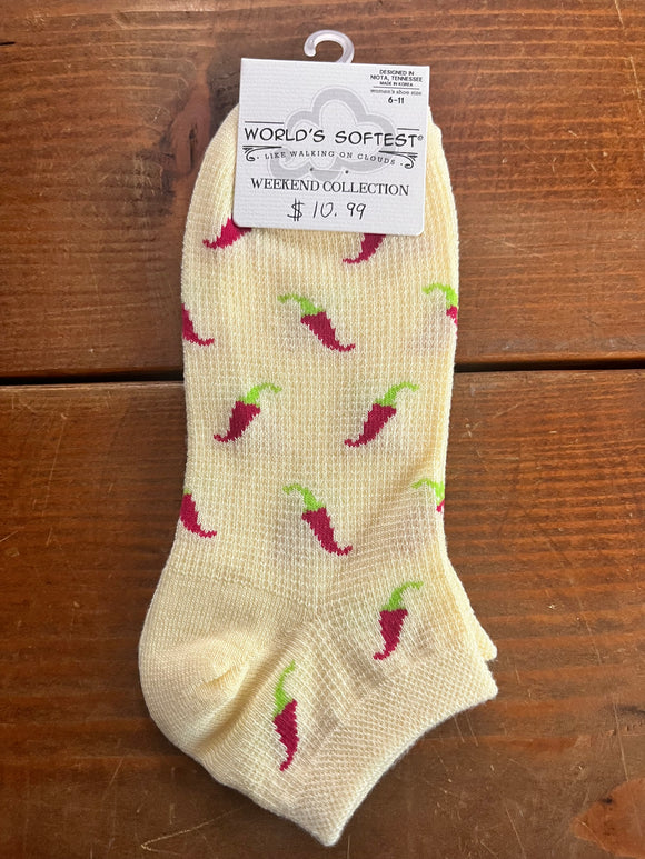 World's Softest Socks Garden Low Pepper Socks