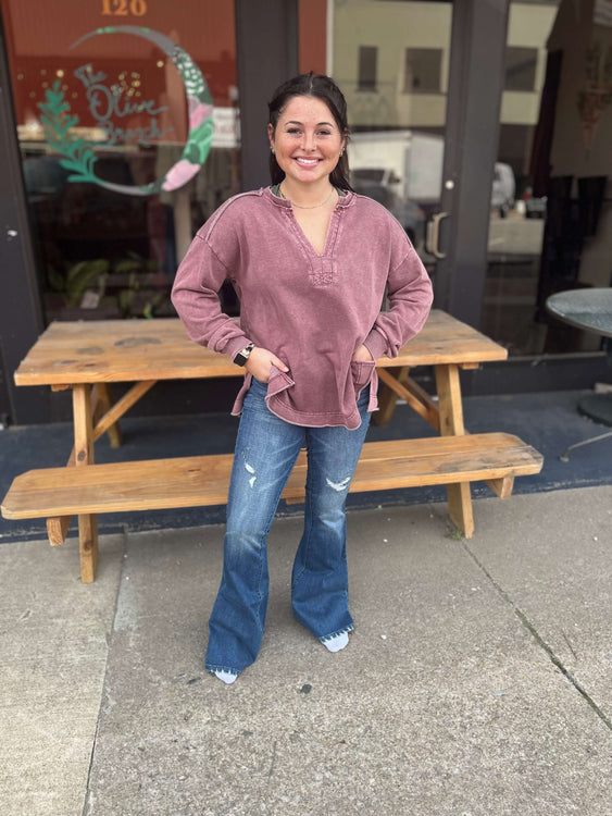 Judy Blue HW Contrast Wash Destroy Flare - Plus Sizes