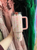 Darling Effect 40oz Lifestyle Flip Straw Tumbler Oh So Fancy Pink