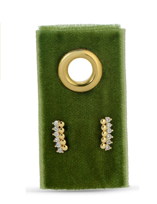 Splendid Iris Gold Delicate Dots Stud Earrings