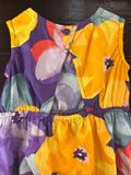 Tea Collection Large Tropical Floral Peek-A-Boo Back Baby Romper