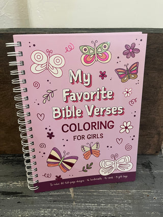 Christian Art Gifts Coloring Book Spiral Favorite Bible Verses