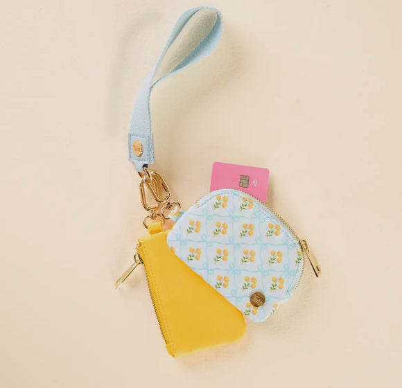 The Darling Effect Marigold Lane Blue Duo Wristlet