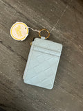 Darling Effect Light Blue Woven Keychain Wallet