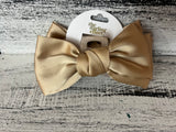 The Darling Effect Satin Bow Claw Clip Beige