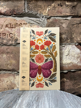 Denik Purple Wings Kraft Layflat Notebook