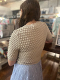 Listicle Pearl Bubble Textured Knit Top