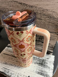 The Darling Effect 40oz Lifestyle Flip Straw Tumbler - Patchwork Pumpkin