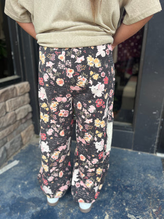 POL Clothing Black Patchwork Petal Joggers - Regular Sizes