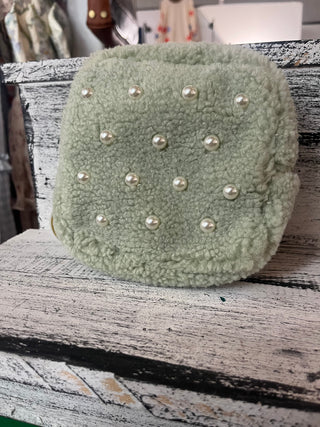 The Darling Effect Teddy Pouch Square Pearl Sage