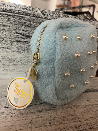 The Darling Effect Teddy Pouch Square Pearl Blue