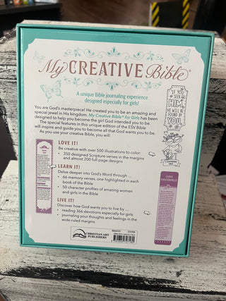 Christian Art Gifts ESV My Creative Bible for Girls HC Teal