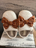 The Darling Effect Fuzzy Slippers - Betty Bow Fall Flora M/L