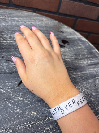 Faith Over Fear Bible Verse Bracelet